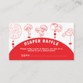 Pizza speciale levering Luier Raffle Baby shower Informatiekaartje (Voorkant)