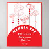Pizza Speciale Levering Memosa Bar Teken Poster (Voorkant)