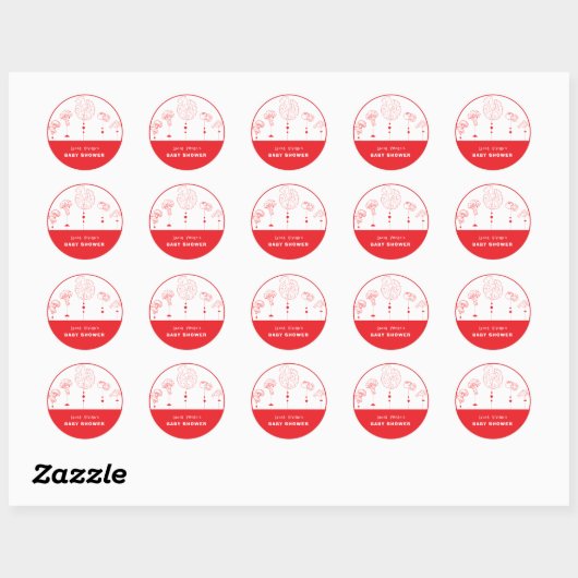 Pizza speciale levering ronde sticker (Vel)