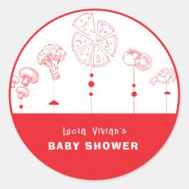 Pizza speciale levering ronde sticker