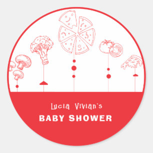 Pizza speciale levering ronde sticker