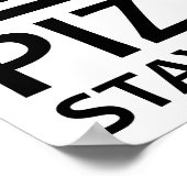 Pizza Stays True Funny Poster (Hoek)