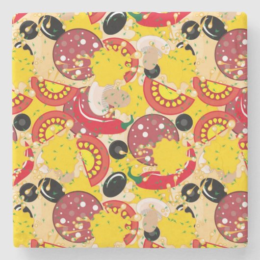 Pizza Stenen Onderzetter (Voorkant)