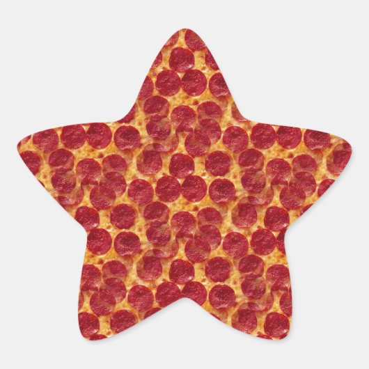 pizza ster sticker (Voorkant)