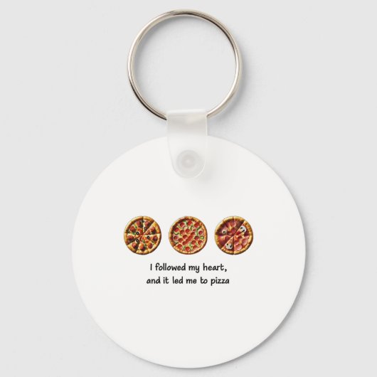 Pizza Sticker Sleutelhanger (Voorkant)