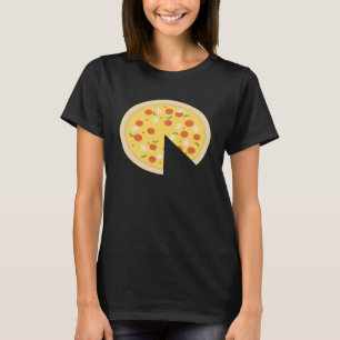 pizza stuk plak ontbrekende vader zoon schattig t-shirt