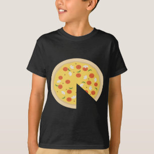 pizza stuk plak vermist vader zoon grappig Schatti T-shirt