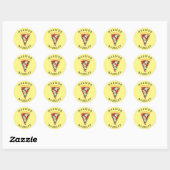 Pizza Supreme Combo Cute Kind Envelope Seal Sticke Ronde Sticker (Vel)