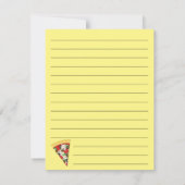 Pizza Supreme Combo Cute Kind Flat Briefpapier Car Bedankkaart (Achterkant)