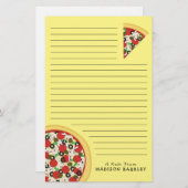 Pizza Supreme Combo Cute Kinder Food Briefpapier (Voorkant / Achterkant)