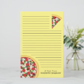 Pizza Supreme Combo Cute Kinder Food Briefpapier (Staand voorkant)