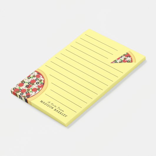 Pizza Supreme Combo Cute Kinder Food Post-it® Notes (Schuin)