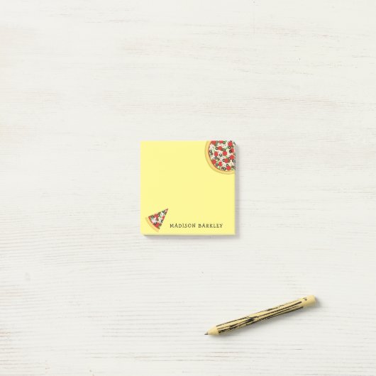 Pizza Supreme Combo Cute Kinder Food Post-it® Notes (Op bureau)