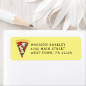 Pizza Supreme Combo Cute Kinder Return Address Lab Etiket (Insitu)