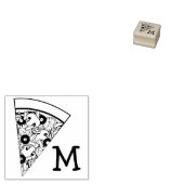 Pizza Supreme Combo Leuk Kind Voedsel Monogram Ini Rubberstempel (Gestempeld)