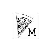 Pizza Supreme Combo Leuk Kind Voedsel Monogram Ini Rubberstempel (Afrduk)