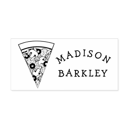 Pizza Supreme Combo Leuke Kinder Voedselnaam Rubberstempel (Afrduk)