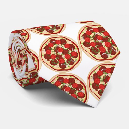 Pizza Supreme Stropdas (Opgerold)