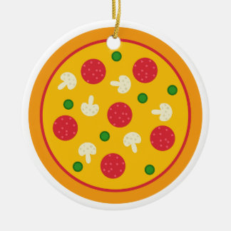 Pizza Taart Keramisch Ornament