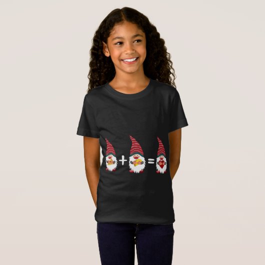 Pizza Taco Gnome Heart Funny Kerstfeest Foodie & G T-shirt (Voorkant volledig)