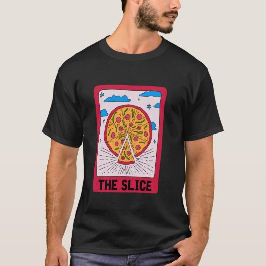 Pizza Tarot Card Italian Food Halloween Pizza Love T-shirt (Voorkant)