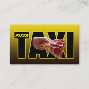 Pizza taxi pizza delivery service taxi pizza cab visitekaartje