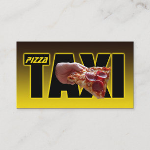 Pizza taxi pizza delivery service taxi pizza cab visitekaartje