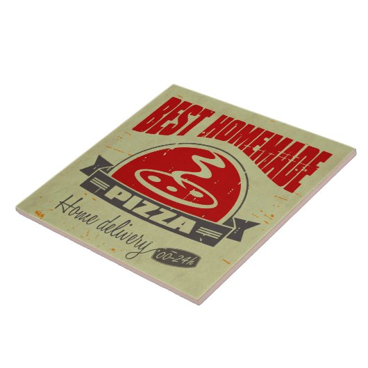 Pizza Tegeltje (Zijkant)