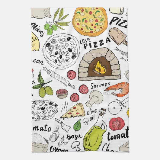 Pizza  theedoek (Verticaal)