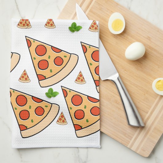 Pizza thema theedoek (Quarter Fold)