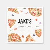 Pizza thema Verjaardag Servet (Voorkant)