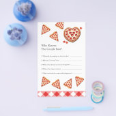 Pizza thema verlovingsfeest spelletjes flyer (Enkel)