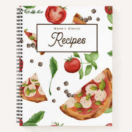 Pizza Theme Recipe Book Notitieboek