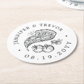 Pizza ThMED Gourmet | Luiers Ronde Kartonnen Onderzetter (Gebogen)