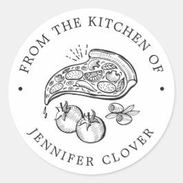 Pizza ThMED Gourmet | Ronde Sticker