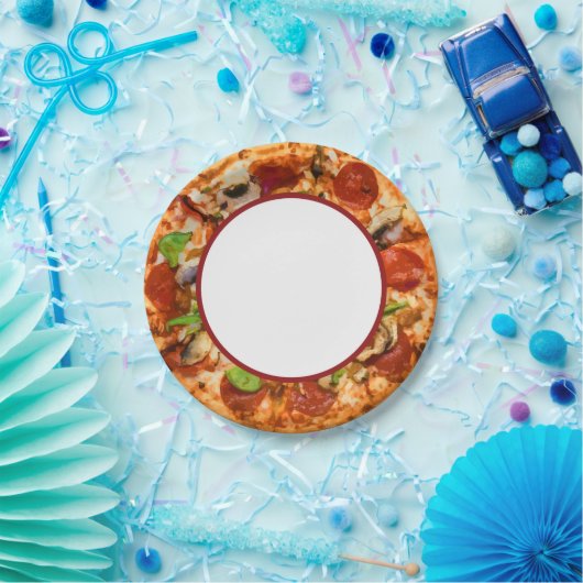 Pizza ThMED Papieren Bordje (Feest)