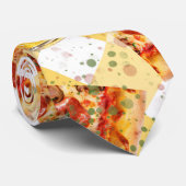 Pizza tijd Bier tijd Stropdas (Opgerold)