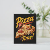 Pizza Tijd! Briefkaart (Staand voorkant)