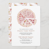 Pizza Tijd Feest | Kaart (Voorkant / Achterkant)