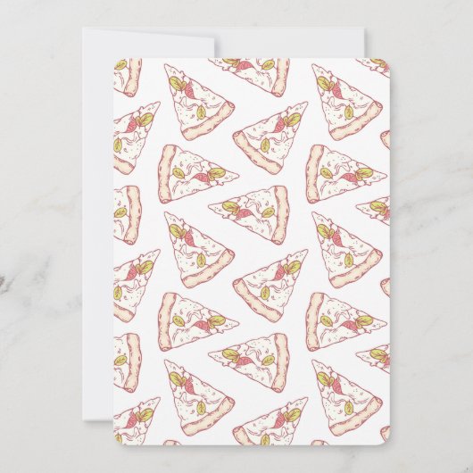 Pizza Tijd Feest | Kaart (Achterkant)