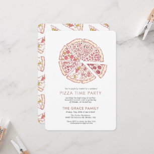 Pizza Tijd Feest Kaart