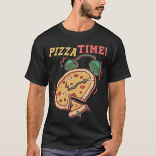 Pizza Tijd Grappig Pizza Wekker Pizza Italiaans F T-shirt