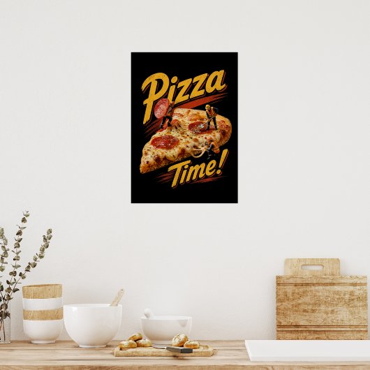 Pizza Tijd! Poster (Keuken)