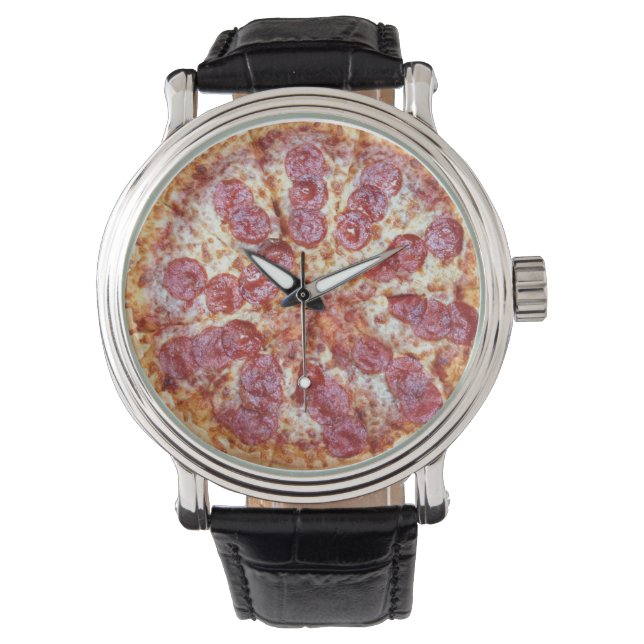 Pizza tijdstuk horloge (Voorkant)