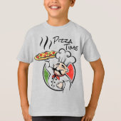 Pizza Time Boy's Basic T-shirt (Voorkant)