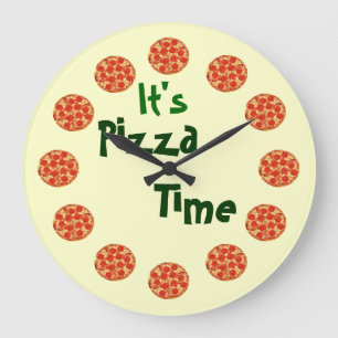 Pizza Time Clock Grote Klok