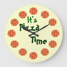 Pizza Time Clock Grote Klok