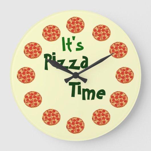 Pizza Time Clock Grote Klok (Voorkant)