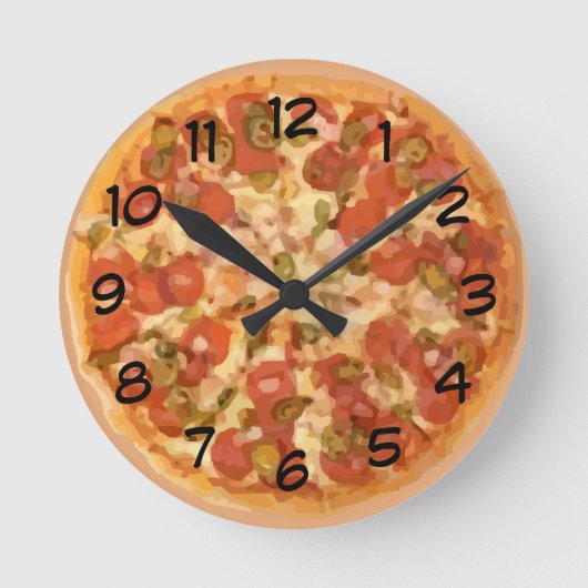 Pizza Time Ronde Klok (Voorkant)