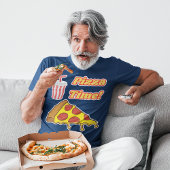 Pizza Time Slice van Pepperoni Pizza en Zachte Dri T-shirt